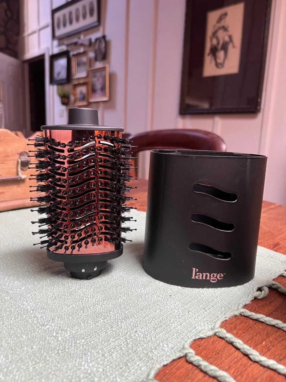 L'ange Volume 75 2-in-1 Brush Dryer Attachment Barrel - Pink and Black